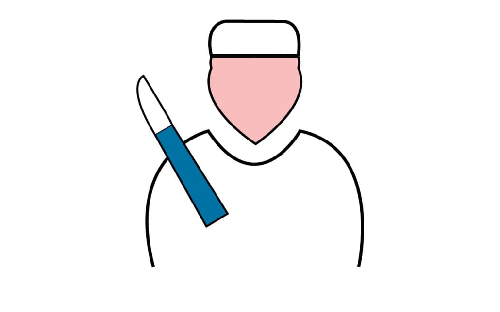 An abstract image of a surgeon